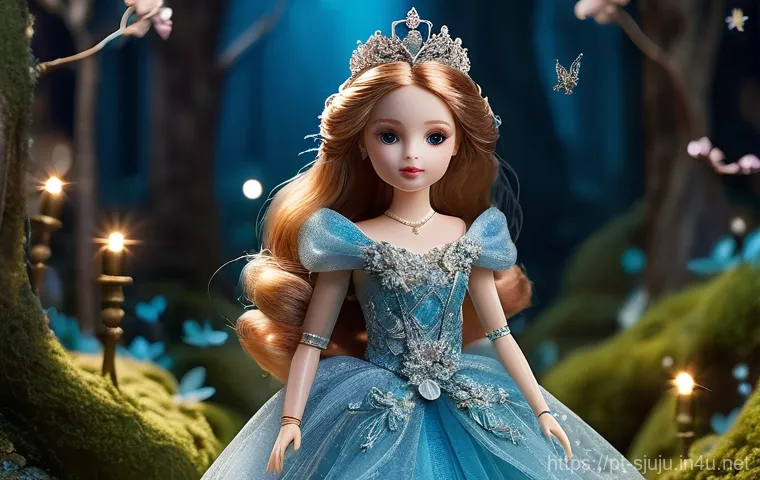 시크릿쥬쥬 컬렉션 시리즈 - **A Radiant Secret Jouju Doll in a Magical Setting:** A highly detailed and beautifully rendered ful...
